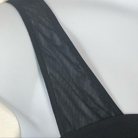 BCBGeneration Little Black Dress Sweetheart Neckline Colorblock Trim Size 10 - Picture 6 of 14